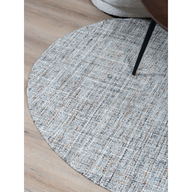 Veer Carpets Vloerkleed cross grey/beige rond ø200 cm 2827174 large