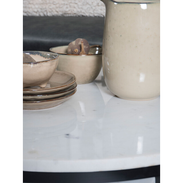 Home67 Salontafel jasmin marmer set van 3 wit/zwart 2648333 large