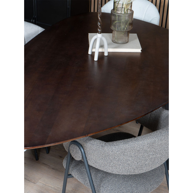 Home67 Eettafel tinus kiezelvormig 240 cm 2829502 large