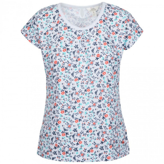 Trespass Dames charlene floral kapmouwen t shirt UTTP4706_whitefloral large