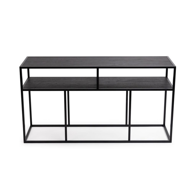 Stalux Side-table 'teun' 150cm, kleur zwart / zwart eiken 2832124 large