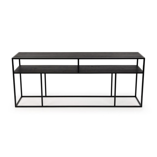 Stalux Side-table 'teun' 200cm, kleur zwart / zwart eiken 2832108 large