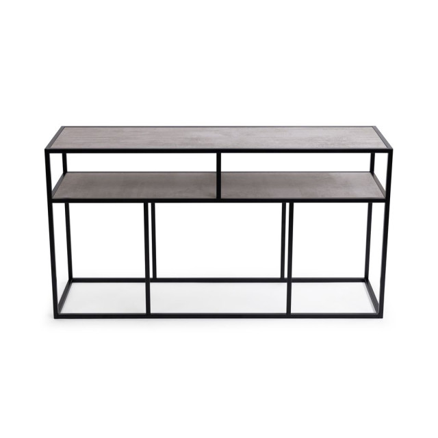 Stalux Side-table 'teun' 150cm, kleur zwart / beton 2832019 large