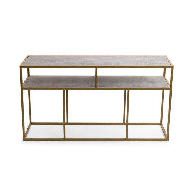 Stalux Side-table 'teun' 150cm, kleur goud / beton 2832215 large