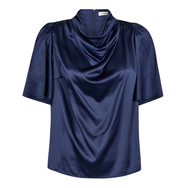 Co'Couture Cc cameron waterfallneck blouse CC Cameron Waterfallneck Blouse/120 Navy large