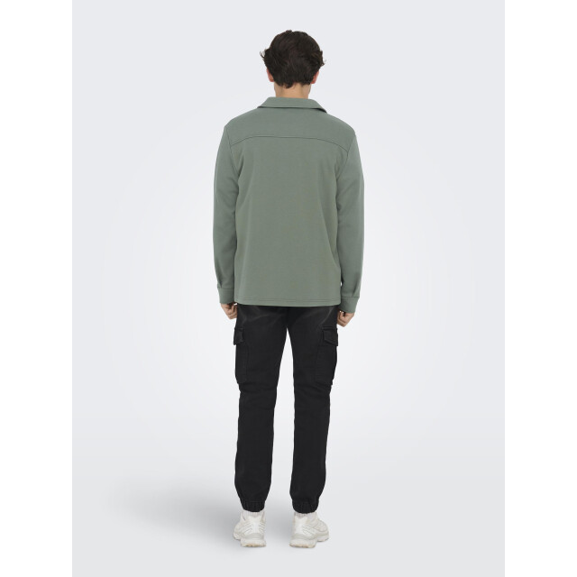 Only & Sons onsnewkodyl overshirt sweat noos 22021279 castor gray 05633.940.0049 large