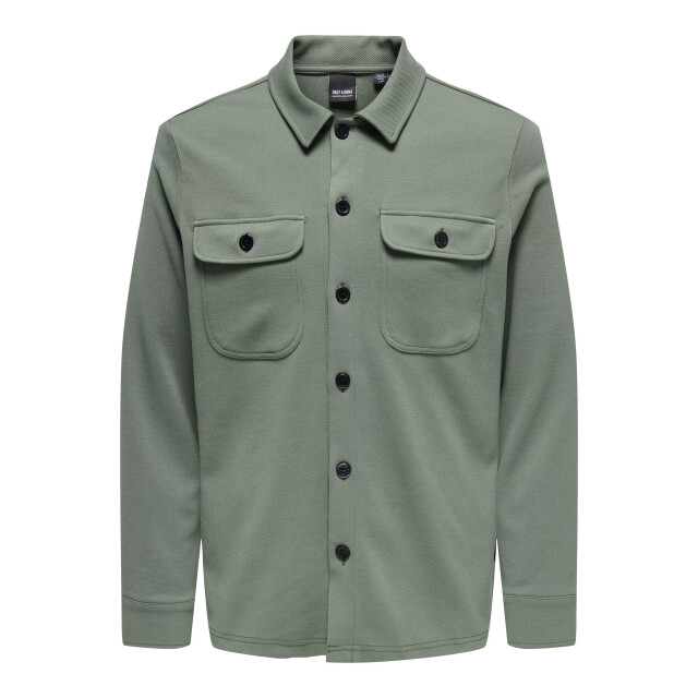 Only & Sons onsnewkodyl overshirt sweat noos 22021279 castor gray 05633.940.0049 large