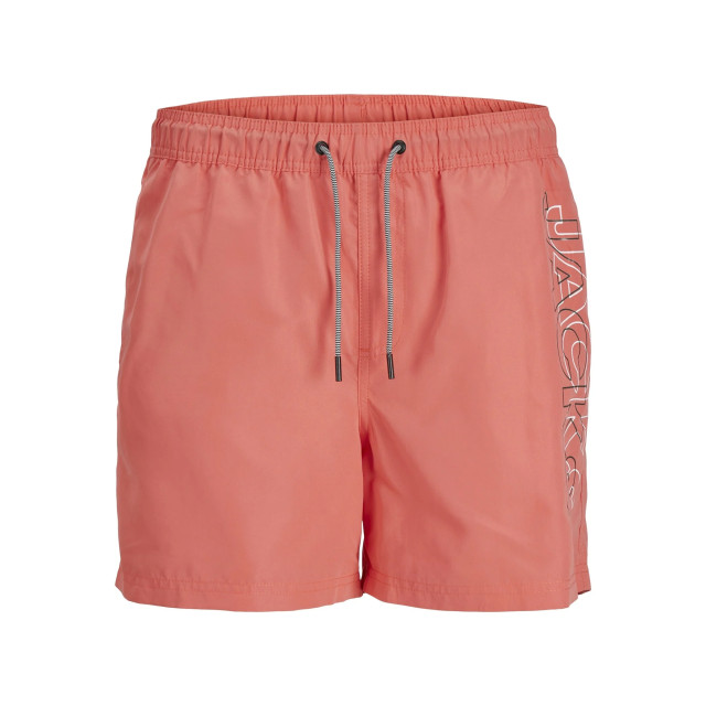 Jack & Jones Heren zwemshorts jpstfiji double logo effen hot coral 12253118-Hot-Coral large