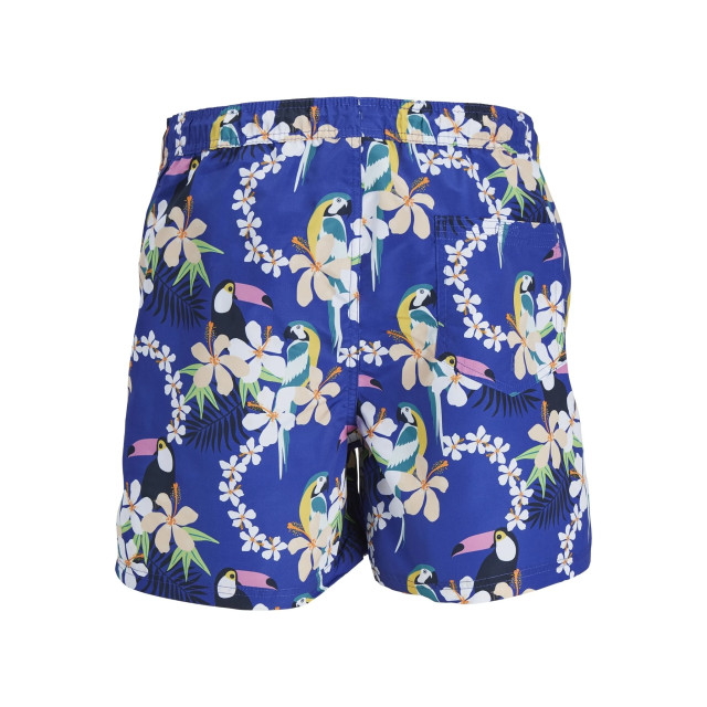 Jack & Jones Heren zwemshorts jpstfiji aop blauw tropisch paradijs print 12253230-Bluing large