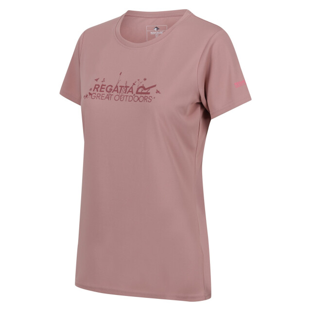 Regatta Dames fingal vii logo t-shirt UTRG9474_duskyrose large