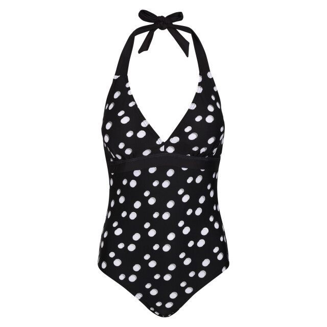 Regatta Dames flavia polka dot one piece zwempak UTRG9425_blackwhite large