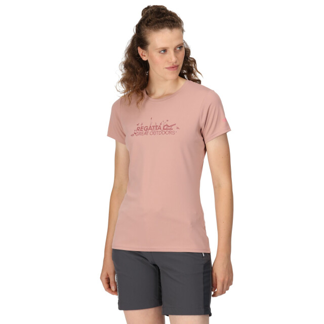 Regatta Dames fingal vii logo t-shirt UTRG9474_duskyrose large