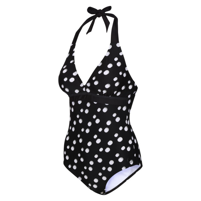 Regatta Dames flavia polka dot one piece zwempak UTRG9425_blackwhite large