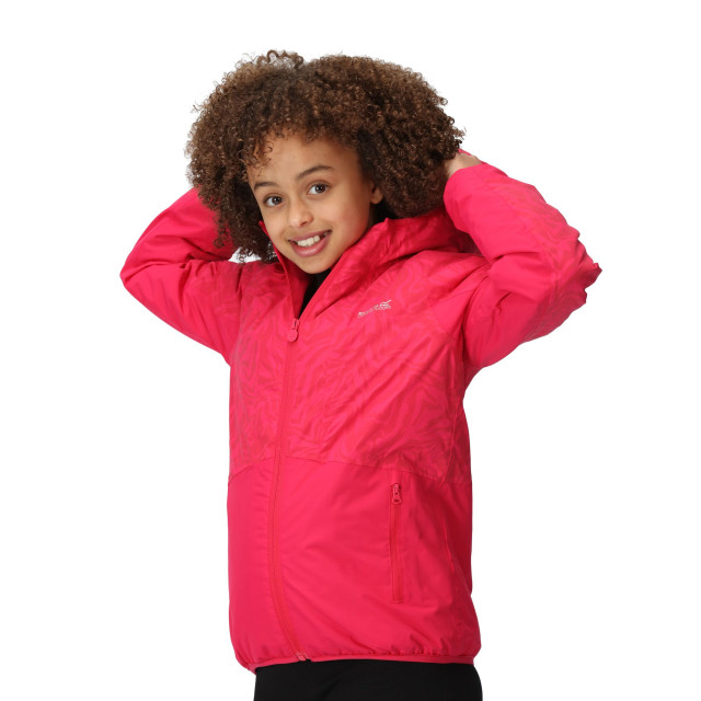 Regatta Volcanics vii reflecterende waterdichte jas voor kinderen/kinderen UTRG9463_pinkpotion large