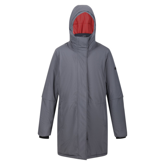 Regatta Dames yewbank iii waterdichte jas UTRG9445_sealgreymineralred large