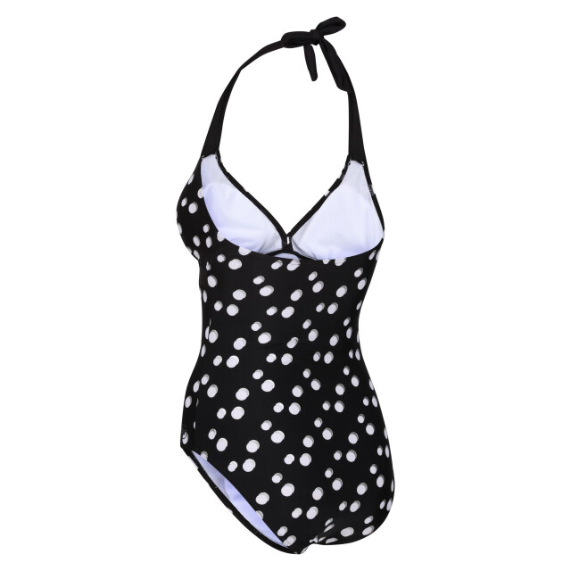 Regatta Dames flavia polka dot one piece zwempak UTRG9425_blackwhite large