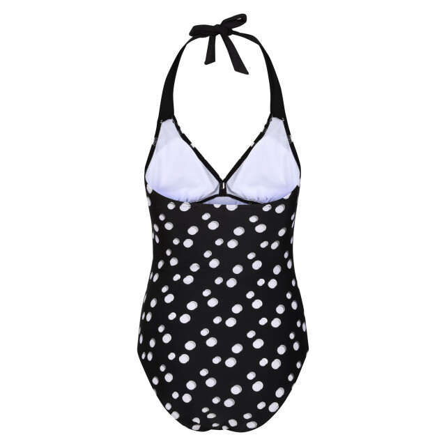 Regatta Dames flavia polka dot one piece zwempak UTRG9425_blackwhite large