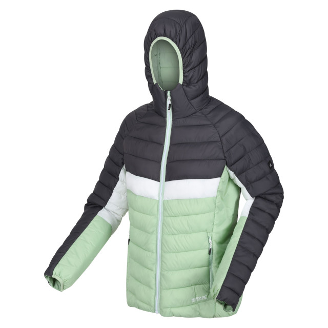 Regatta Dames harrock ii baffled hooded jacket UTRG9215_quietgreensealgrey large