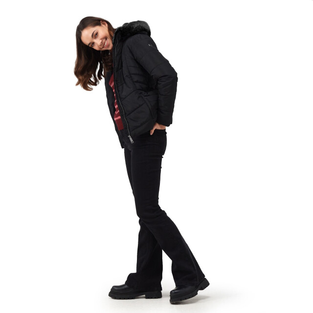 Regatta Dames wildrose gewatteerd hooded jacket UTRG9210_black large