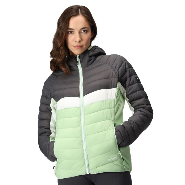 Regatta Dames harrock ii baffled hooded jacket UTRG9215_quietgreensealgrey large