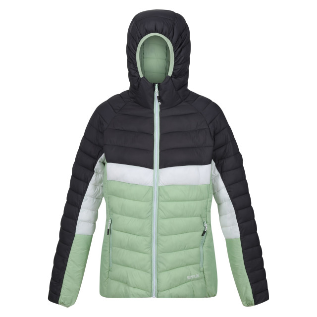 Regatta Dames harrock ii baffled hooded jacket UTRG9215_quietgreensealgrey large