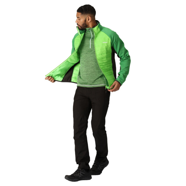 Regatta Heren clumber iv full zip hybride jas UTRG9074_jasminegreenfieldgreen large