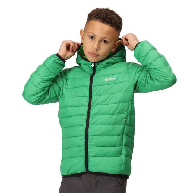 Regatta Marizion gewatteerde jas met capuchon voor kinderen/kinderen UTRG9018_fieldgreenjasminegreen large
