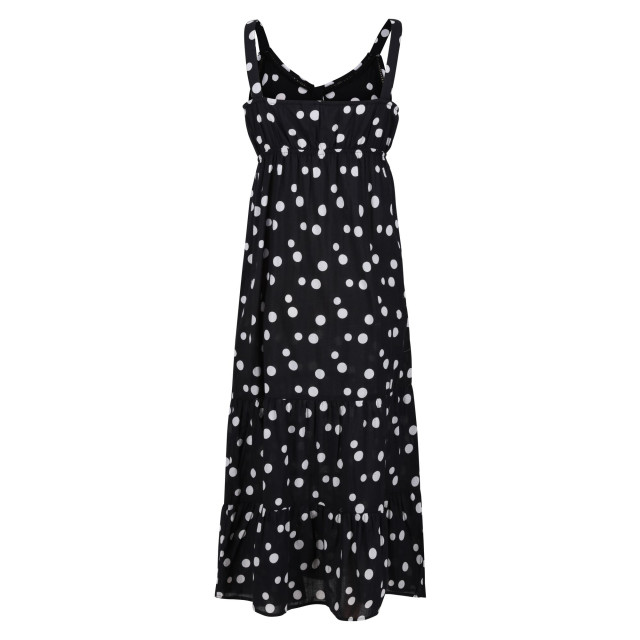 Regatta Dames gazania polka dot lichtgewicht casual jurk UTRG8962_blackwhite large
