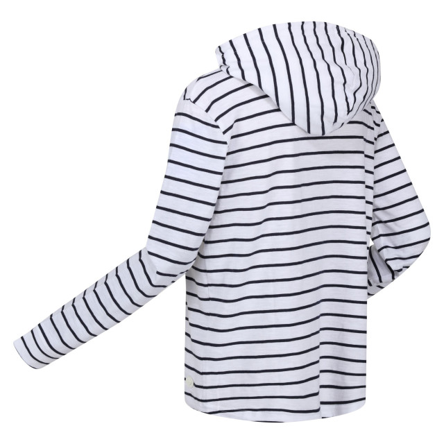 Regatta Dames monsal stripe lichtgewicht hoodie UTRG8974_whitenavy large