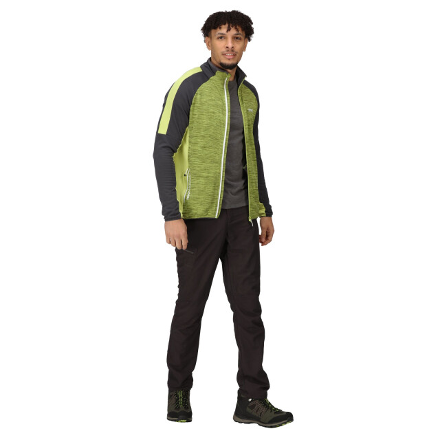Regatta Heren hepley full zip fleecejack UTRG8954_greenalgaesealgrey large