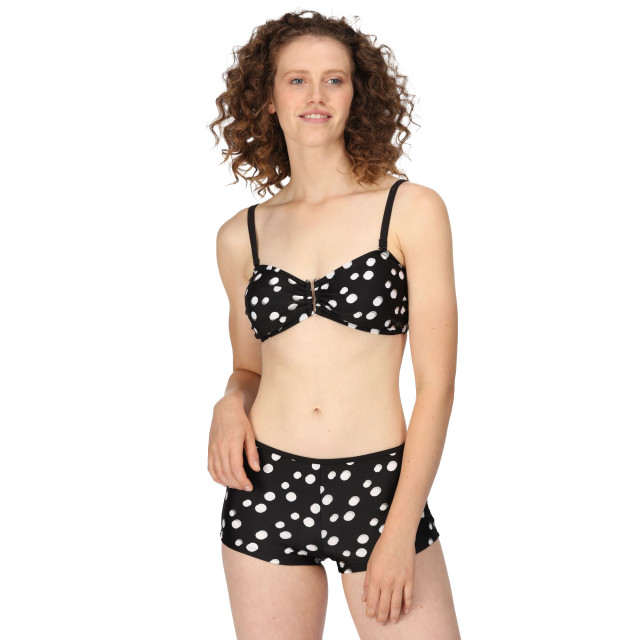 Regatta Dames aceana iii polka dot bikini top UTRG8986_blackwhite large