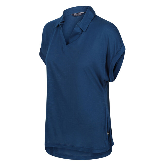 Regatta Dames lupine t-shirt met kraagje UTRG8971_blueopal large