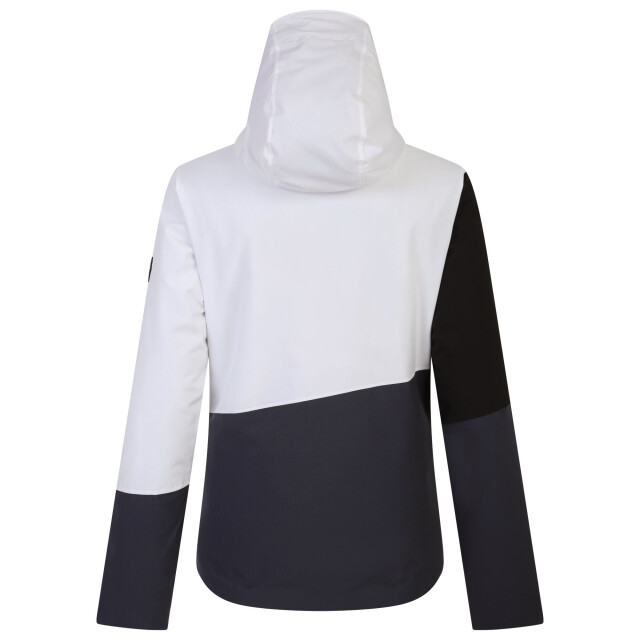 Dare2b Dames ice colour block ski-jas UTRG8991_whiteebonygrey large