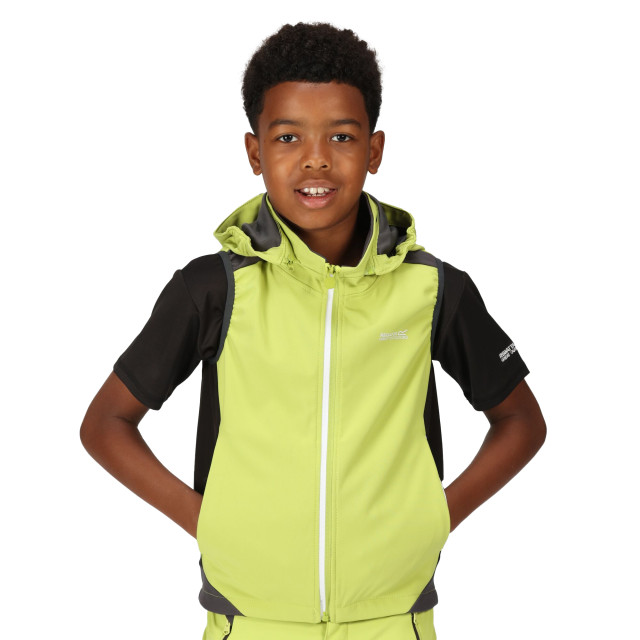 Regatta Kinder/kids zuurstof vi lichtgewicht gilet met capuchon UTRG9087_greenalgaesealgrey large