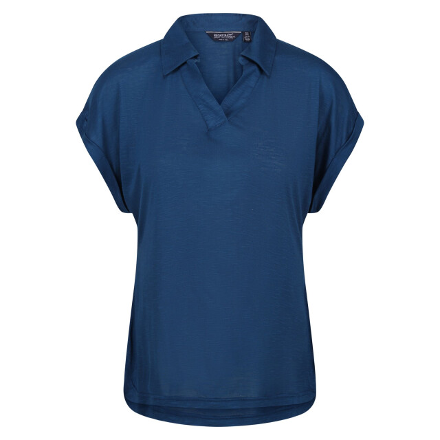 Regatta Dames lupine t-shirt met kraagje UTRG8971_blueopal large