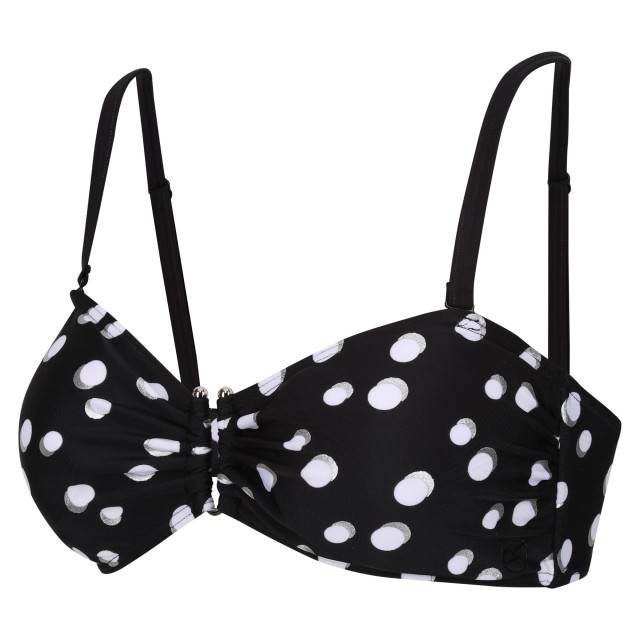 Regatta Dames aceana iii polka dot bikini top UTRG8986_blackwhite large