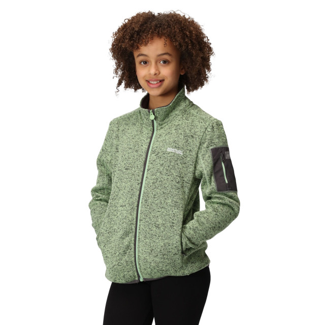 Regatta Kinder/kinder newhill fleece jas UTRG8902_quietgreensealgrey large