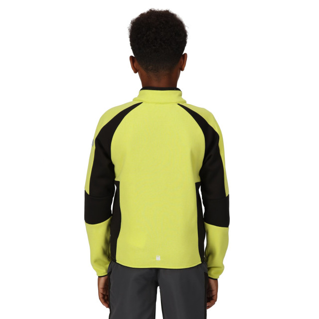 Regatta Kinder/kinder oberon vii marl full zip fleecejack UTRG8891_greenalgaeblack large