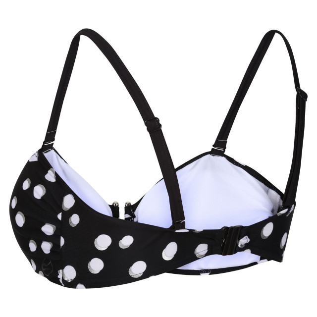 Regatta Dames aceana iii polka dot bikini top UTRG8986_blackwhite large