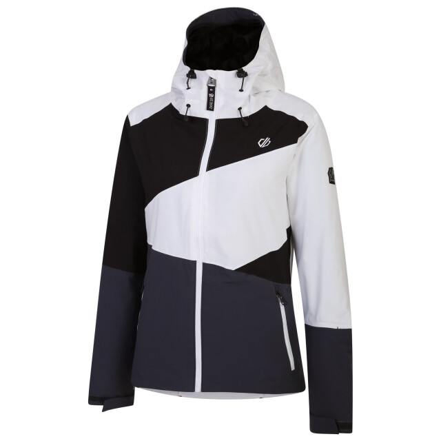Dare2b Dames ice colour block ski-jas UTRG8991_whiteebonygrey large