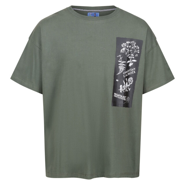 Regatta Heren christian lacroix aramon bloemen t-shirt UTRG8814_darkkhaki large