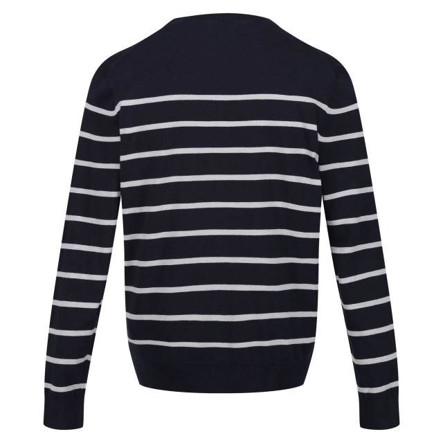 Regatta Heren cautley gestreepte gebreide trui UTRG8856_navysilvergrey large