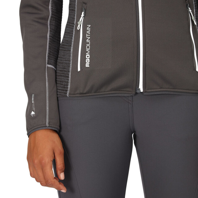 Regatta Dames yare vii marl full zip soft shell jas UTRG8845_sealgrey large