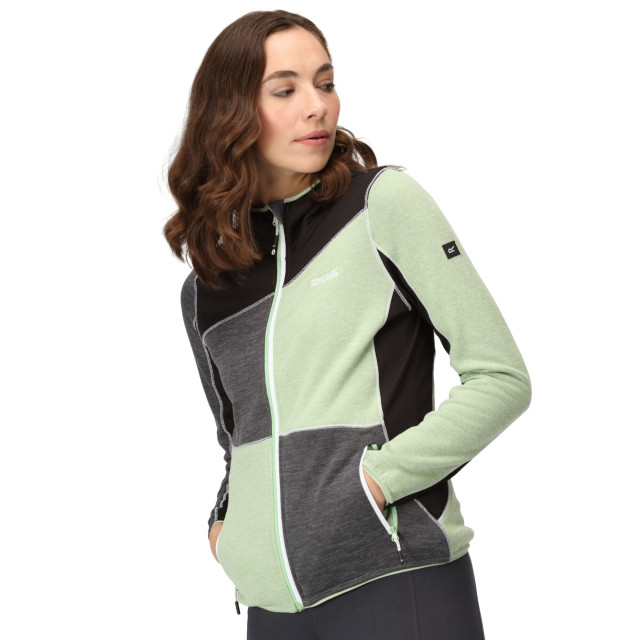 Regatta Dames walbury vi marl full zip fleecejack UTRG8786_quietgreensealgrey large