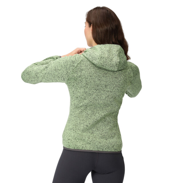 Regatta Dames newhill marl fleecejas met capuchon UTRG8830_quietgreen large