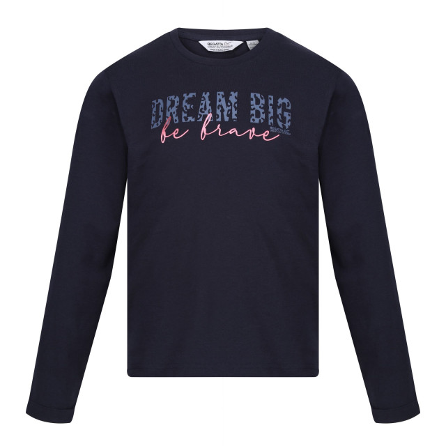 Regatta Wenbie iii dream big t-shirt met lange mouwen voor kinderen/kinderen UTRG8808_navy large