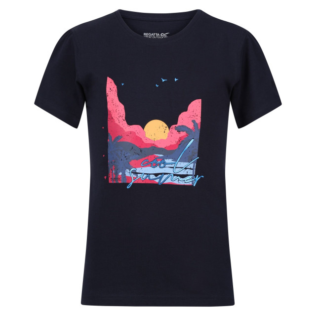 Regatta Kinderen/kinderen bosley vi sunset t-shirt UTRG8763_navy large