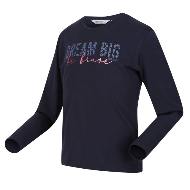 Regatta Wenbie iii dream big t-shirt met lange mouwen voor kinderen/kinderen UTRG8808_navy large