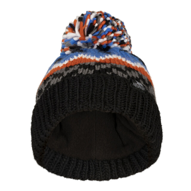 Trespass Childrens/kids twiglet grof gebreide muts met fleecevoering UTTP5841_blue large