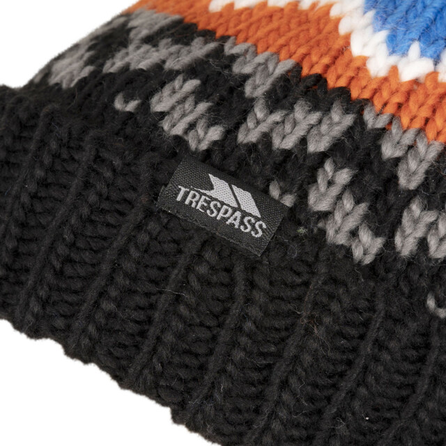 Trespass Childrens/kids twiglet grof gebreide muts met fleecevoering UTTP5841_blue large